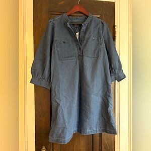 GAP Blue Button-Up Denim Top